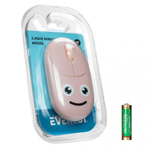 Everest SM-26 FASHION 2.4Ghz Pembe Kabartmalı Kablosuz Mouse - 6