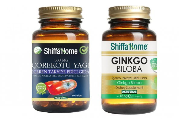 Ginkgo Biloba 30 Kapsül + Çörekotu Yağı 500 Mg 60 Kapsül