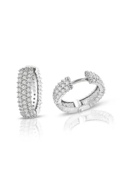 1.20 Ct Üç Sıra Pırlanta Tamtur Halka Küpe