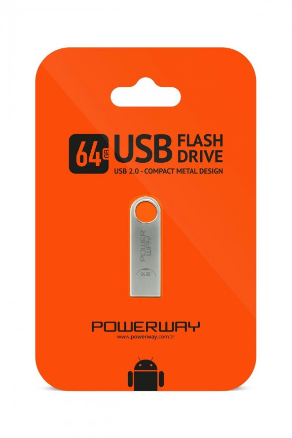 Powerway 64 GB Metal Usb Flash Bellek