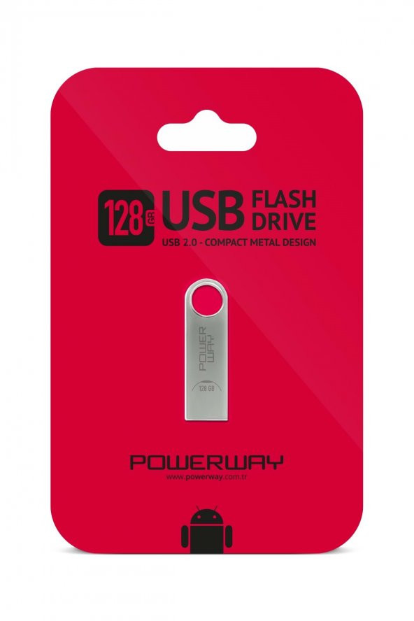 Powerway 128 GB Metal Usb Flash Bellek