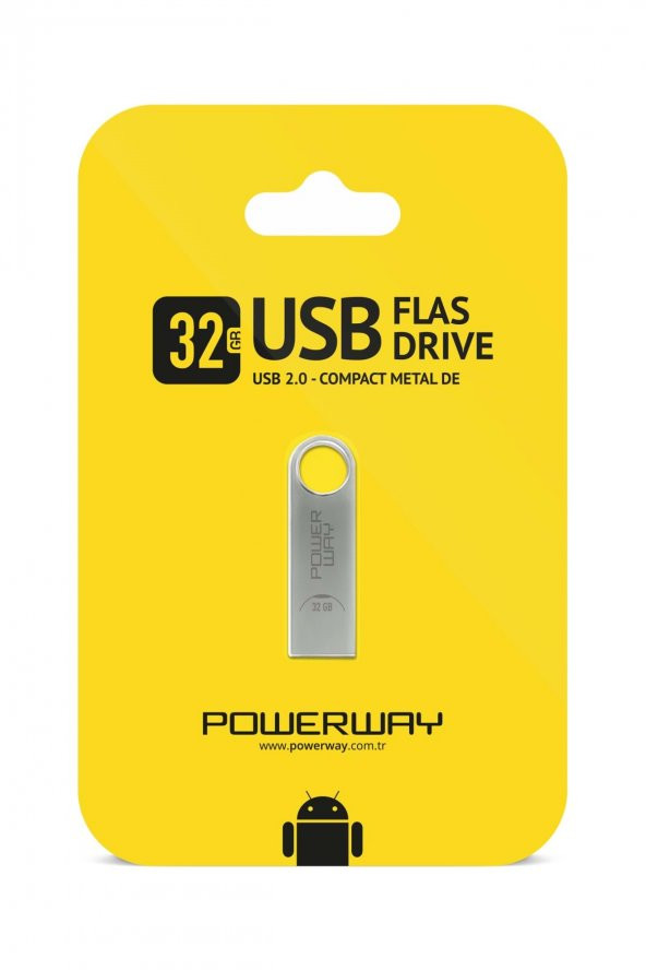 Powerway 32 GB Metal Usb Flash Bellek