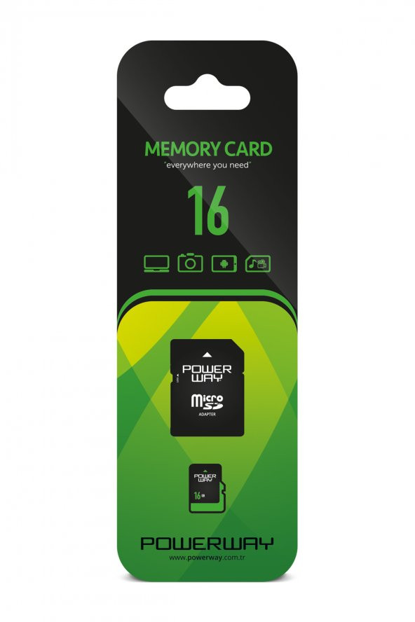 16 GB Micro SD Hafıza Kartı Adaptör Dahil