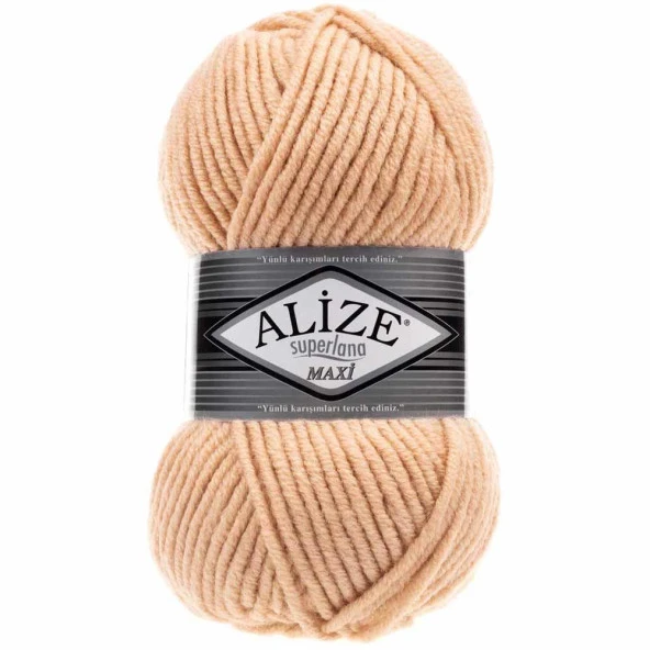 Alize Superlana Maxi Örgü İpi 502 Krem Karamel