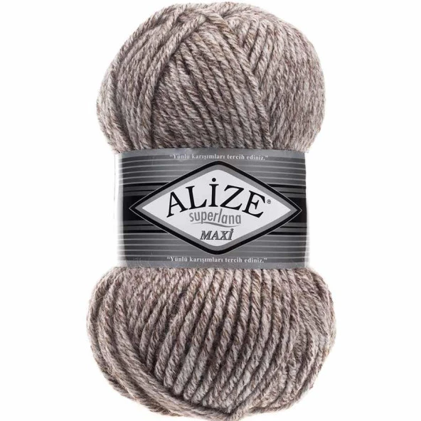 Alize Superlana Maxi Örgü İpi 803 Jaspe Sütlü Kahve