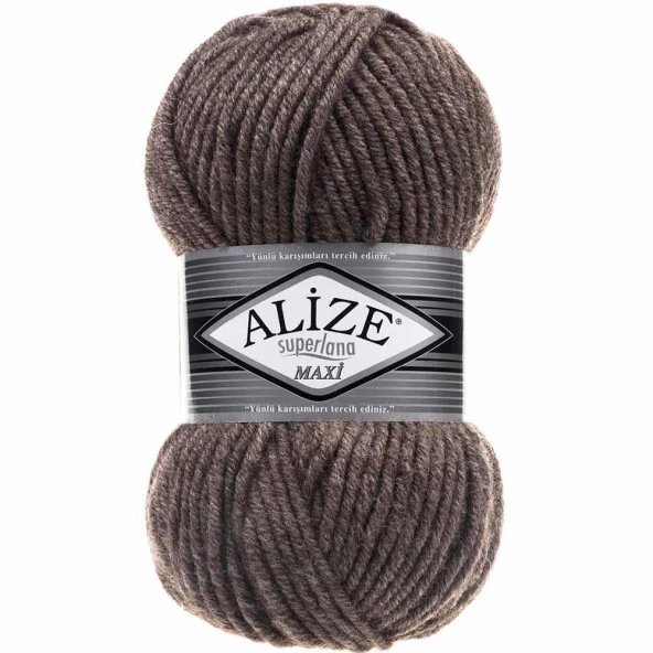Alize Superlana Maxi Örgü İpi 240 Sütlü Kahve Melanj