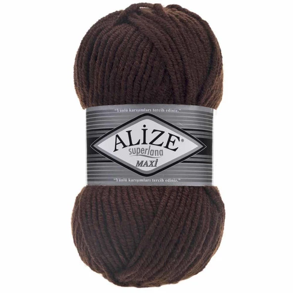 Alize Superlana Maxi Örgü İpi 26 Kahverengi