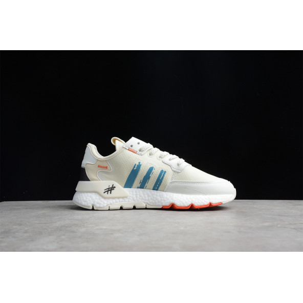 Adidas Nite Jogger Erkek Spor Ayakkabı Bej CZ3045 - 4