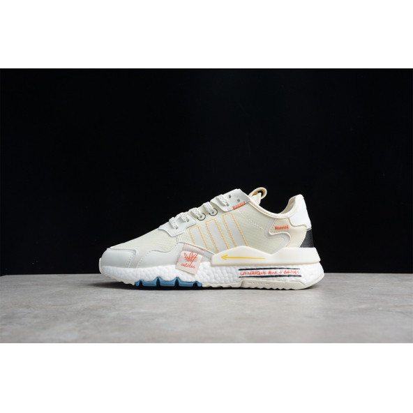 Adidas Nite Jogger Erkek Spor Ayakkabı Bej CZ3045 - 5