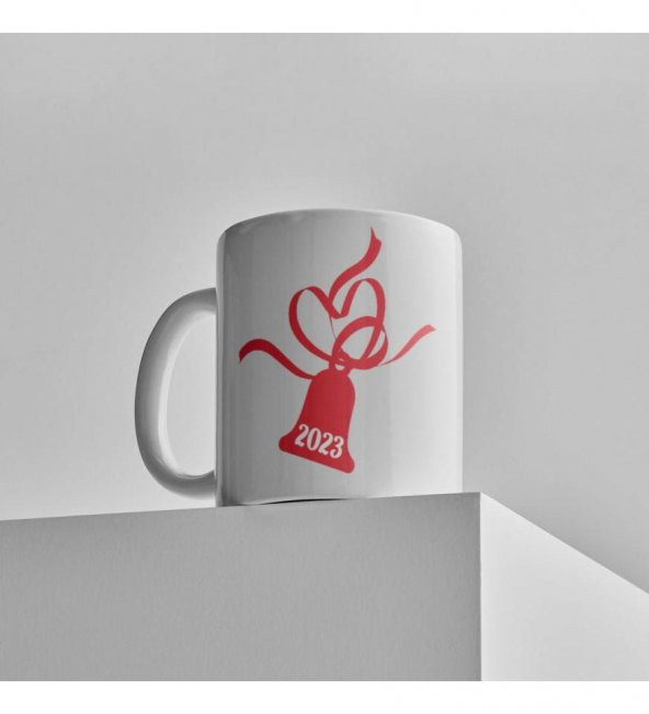 Kişiye Özel Yeniyıl 2023 Baskılı Porselen Beyaz Kupa Bardak HK2367 - Resim 5