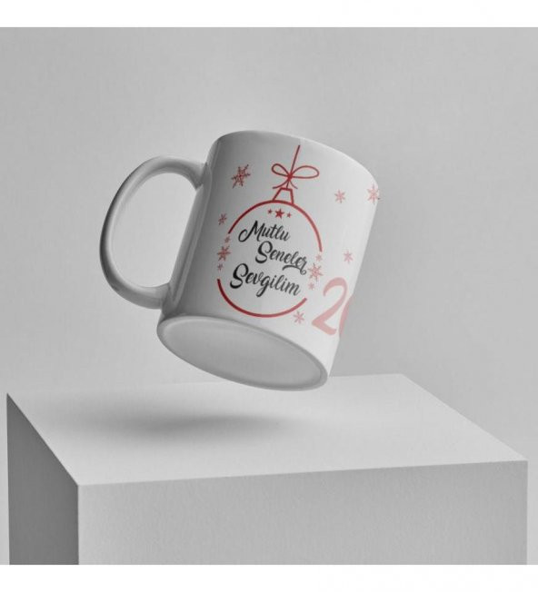 Kişiye Özel Yeniyıl 2023 Baskılı Porselen Beyaz Kupa Bardak HK2365 - 6