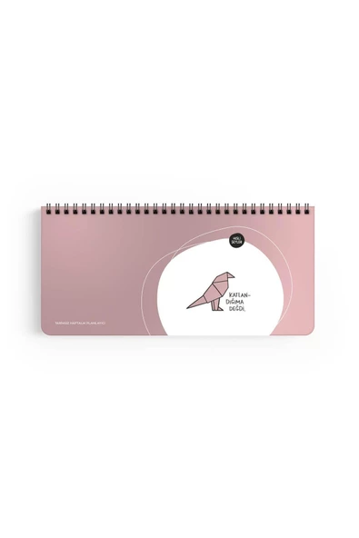 Keskin Color Hisli Şeyler Katlandığıma Değdi Spiralli Planner 13 x 27 cm