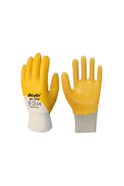 Beybi Pamuk Nitril KN350 9 Beden Eldiven 12 Li Paket Pamuk Nitril Eldiven