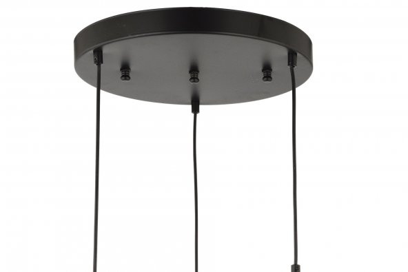 LampaLuce Cono Modern Sarkıt Salon Avizesi 3lü Krom 35x70cm - 4