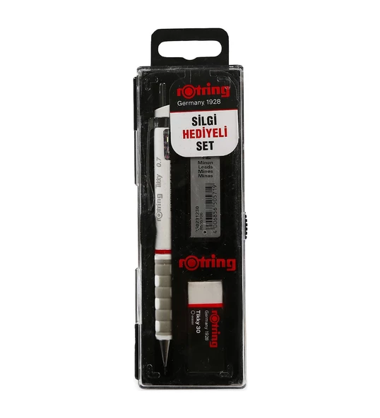 Rotring Tikky Okul Seti 0.7 mm Versatil Kalem + Silgi + Uç  Beyaz