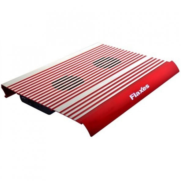 Flaxes FN-3333K Alüminyum 7-17" Sessiz Çift Fanlı Laptop Soğutucu - Kırmızı