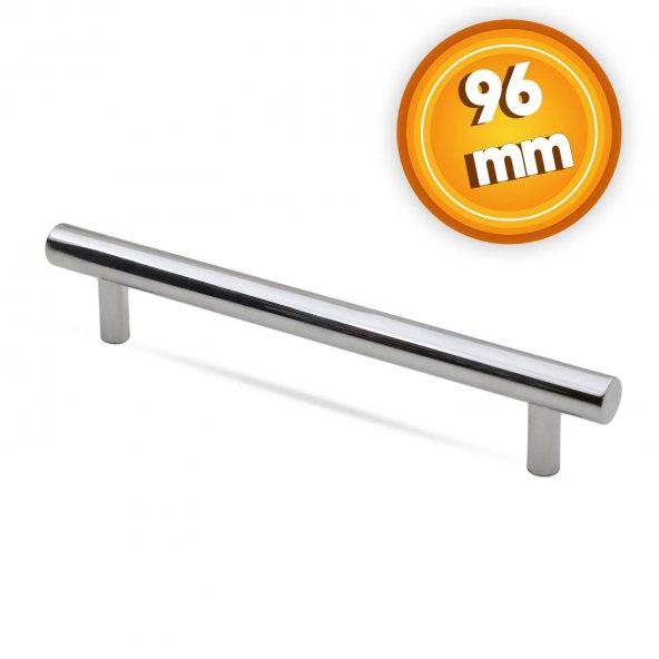 Çekmece Mutfak Dolap Kapak Kulpu Kulbu 96 mm Krom Metal Kulp