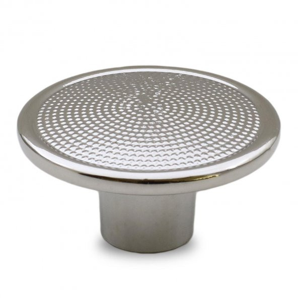 Düğme Çekmece Dolap Kapak Kulpu Kulbu Parlak Krom Metal Kulp - Resim 2