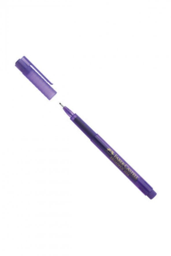 FABER CASTELL 1554 Broadpen Kalın Uçlu Kalem 0.8 mm Mor