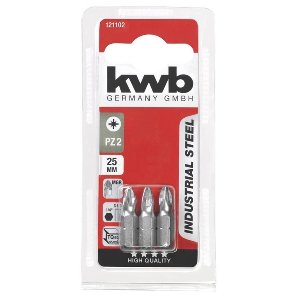 Kwb Bits Uç Seti 3 Parça SB PZ 2 25 mm 49121102