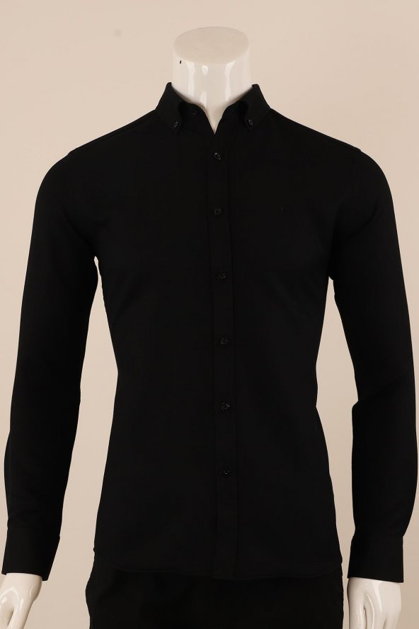 Uzun Kol Slim Fit Desenli Gömlek - 2