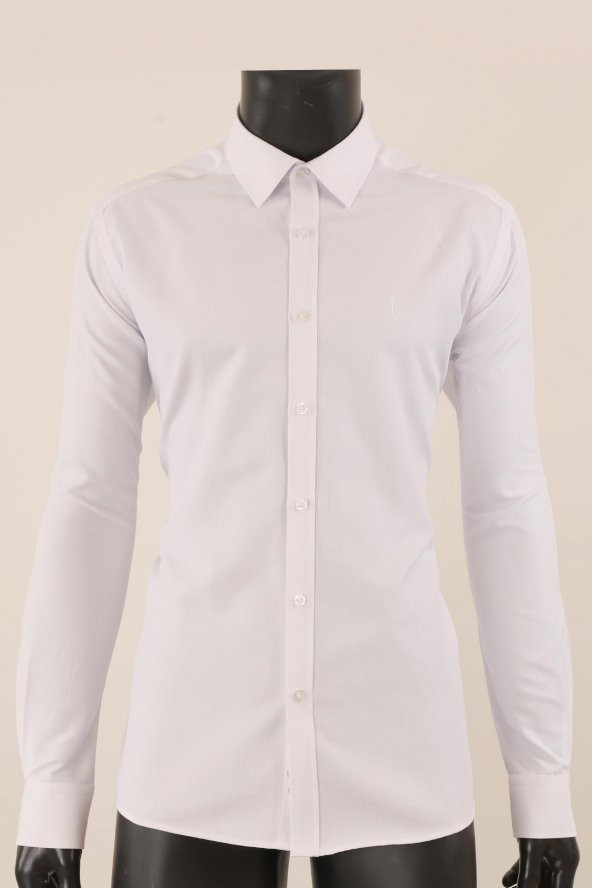 Uzun Kol Regular Fit Beyaz Gömlek