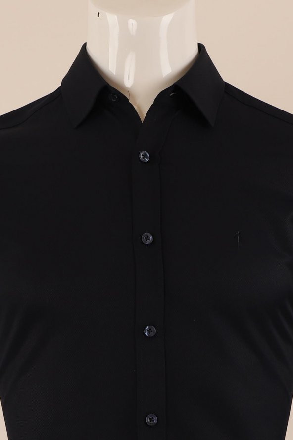 Uzun Kol Slim Fit Desenli Gömlek - 4