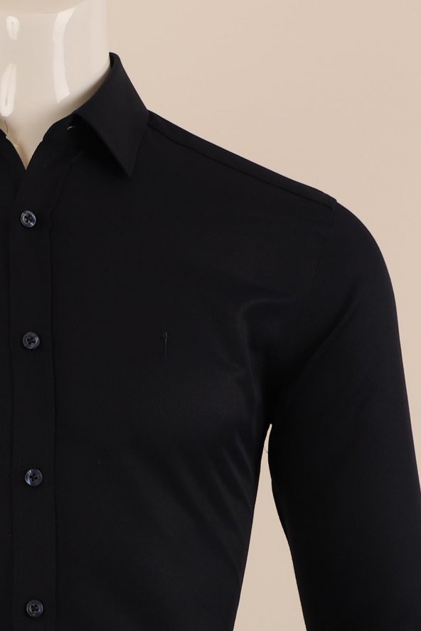 Uzun Kol Slim Fit Desenli Gömlek - 5