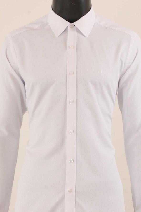 Uzun Kol Slim Fit Desenli Gömlek - 7