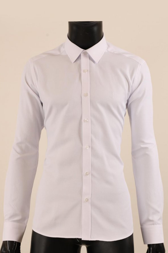 Uzun Kol Slim Fit Desenli Gömlek - 2