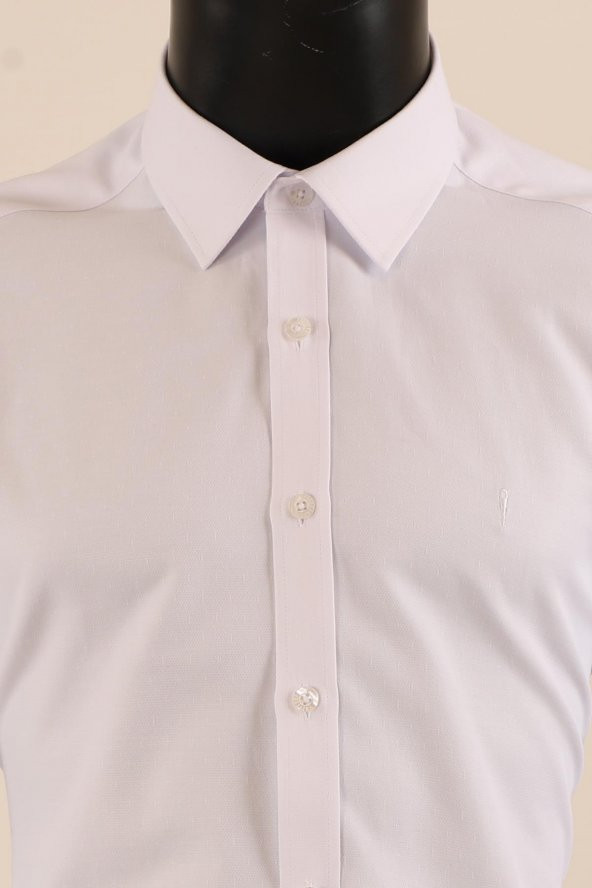 Uzun Kol Slim Fit Desenli Gömlek - 4