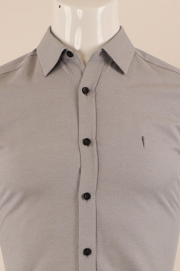 Uzun Kol Slim Fit Desenli Gömlek - 8