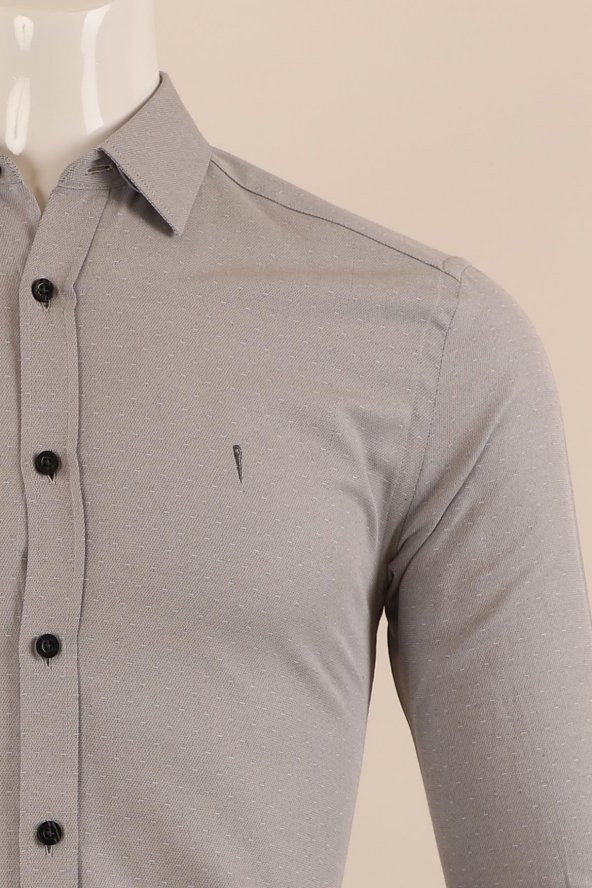 Uzun Kol Slim Fit Desenli Gömlek - 9