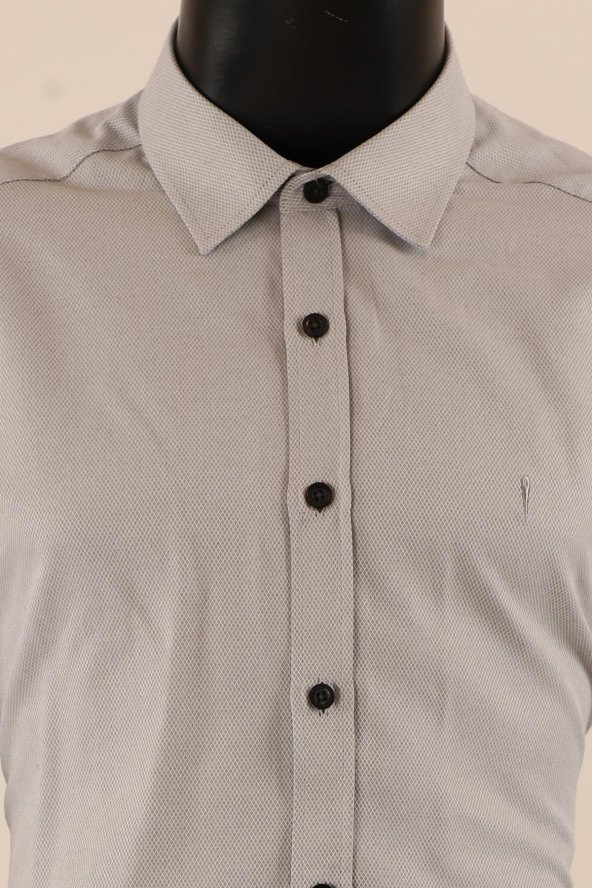 Uzun Kol Slim Fit Desenli Gömlek - 12