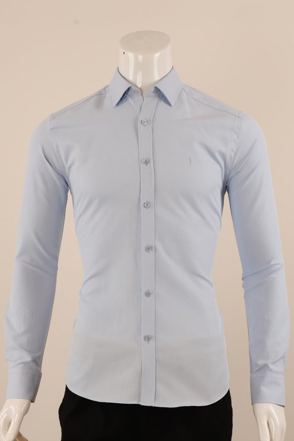 Uzun Kol Slim Fit Desenli Gömlek - 10