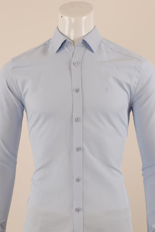 Uzun Kol Slim Fit Desenli Gömlek - 11