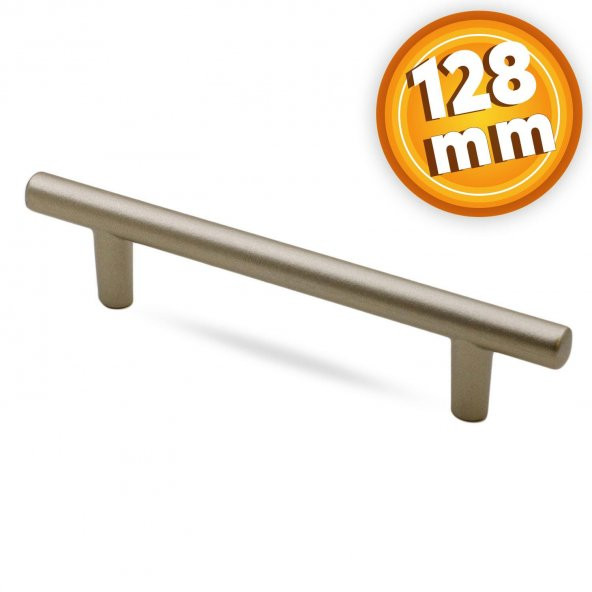 Çekmece Dolap Kapak Kulpu Kulbu 128 mm Saten Metal Kulp