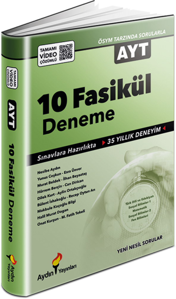 YKS AYT 10 Fasikül Deneme Aydın Yayınları