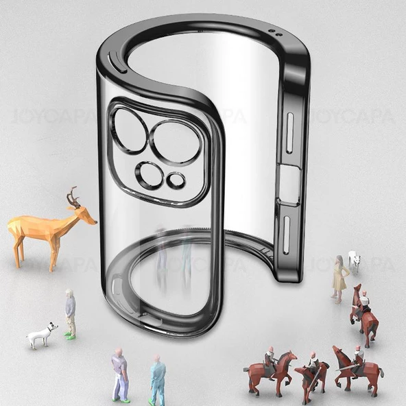İphone 14 Lazer Kamera Lens Korumalı Plating Telefon Kılıf&Kapak - Resim 9