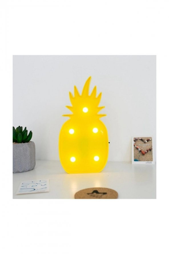 3d Led Işıklı Ananas Masa Duvar Gece Lambası Bebek Oda Lambası
