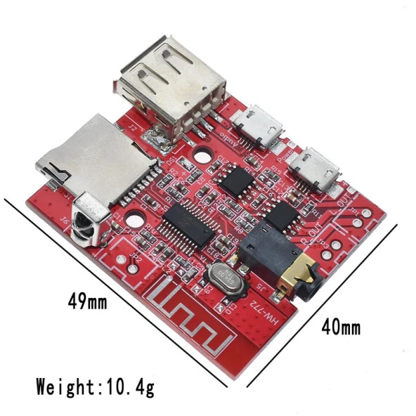 3W Araba Bluetooth 4.1 MP3 WAV USB/TF/U-DISK/IR Uzaktan Kumanda HW-772 V1 - 4
