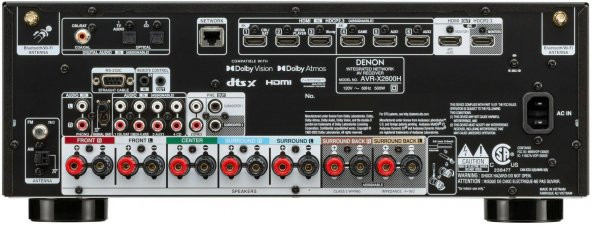 Denon AVR-X2800H 7.2 Ch. 8K AV Receiver Siyah - 3