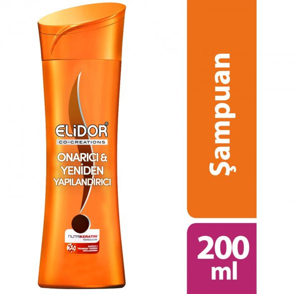 Elidor Şampuan 200ML Anında Onarıcı Bakım (Turuncu) - 1