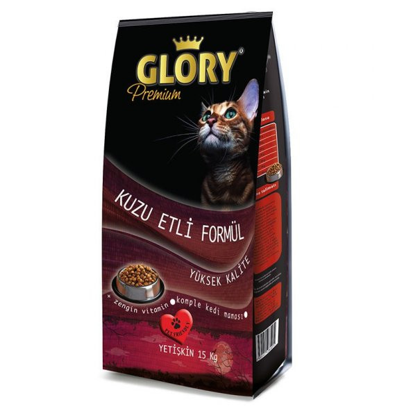 Glory Premium Kuzu Etli Yetişkin Kedi Maması 15 Kg