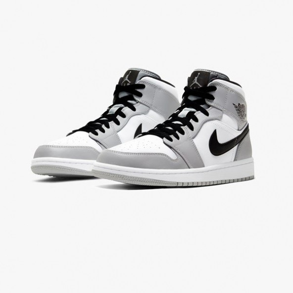 Nike Air Jordan 1 Mid Light Smoke Grey Unisex Spor Ayakkabı - 3