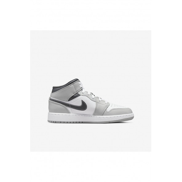 Nike Air Jordan 1 Mid Light Smoke Grey Unisex Spor Ayakkabı - 5