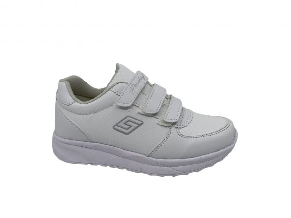 Parley 918 Kadın Kalın Taban Beyaz Cırtlı Günlük Kullanım Spor Ayakkabı ürün görseli