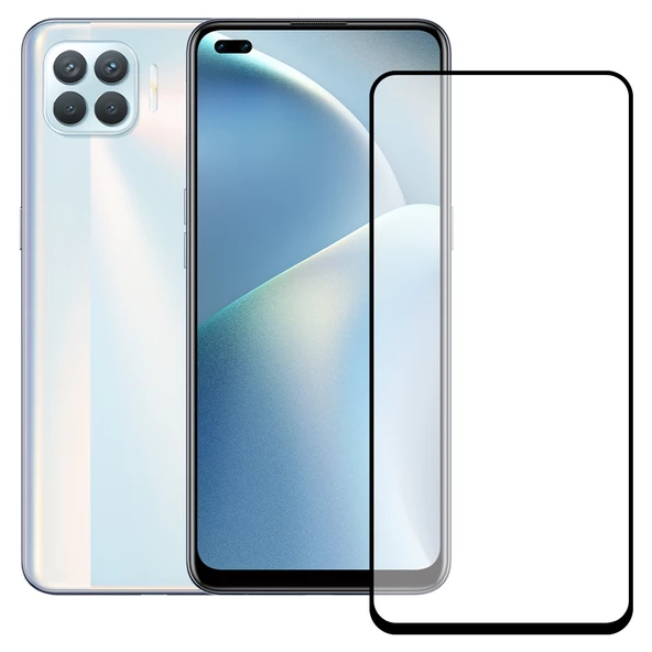 Bufalo Oppo Reno4 Lite Ekran Koruyucu 9D Temperli Cam Siyah