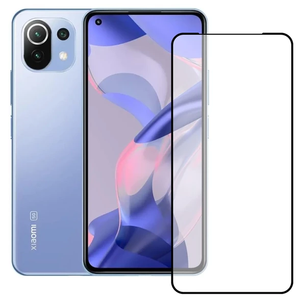 Bufalo Xiaomi Mi 11 Lite Ekran Koruyucu 9D Temperli Cam - Siyah