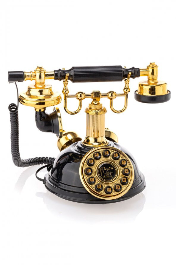 Kubbe Siyah Altın Klasik Telefon